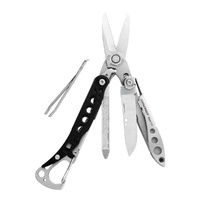 NEW LEATHERMAN STYLE CS BLACK STAINLESS STEEL MULTITOOL W/ SCISSORS KEYCHAIN