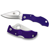 Spyderco Ladybug 3 Plain Blade Folding Knife | Purple YSLPRP3 
