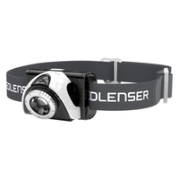 NEW LED LENSER SEO5 HEAD TORCH 180 LUMENS SEO 5 HEADLAMP GREY