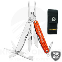 LEATHERMAN JUICE S2 STAINLESS STEEL CINNABAR ORANGE 12IN1 MULTITOOL + SHEATH