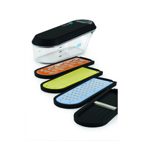 NEW KITCHEN IQ CONTAINER GRATER - 4 BLADES FINE COARSE & EXTRA COURSE GRATERS SAVE!