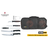 NEW 7 PIECE VICTORINOX APPRENTICE PATISSERIE CHEF KNIFE SET BLACK BAG COOKS KNIVES 74199