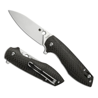 NEW SPYDERCO POSITRON CARBON FIBER FLIPPER FOLDING KNIFE C195CFP