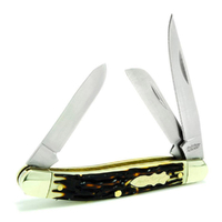 SCHRADE UNCLE HENRY PREMIUM STOCK 3 BLADE POCKET KNIFE YU897UH