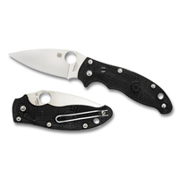 NEW SPYDERCO MANIX 2 LIGHTWEIGHT BLACK PLAIN BLADE FOLDING KNIFE C101PBK2