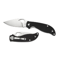 NEW SPYDERCO RAVEN 2 G-10 BLACK PLAIN BLADE FOLDING KNIFE BY08GP2
