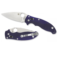 SPYDERCO MANIX 2 G-10 S110V DARK BLUE PLAIN BLADE KNIFE YSC101GPDBL2