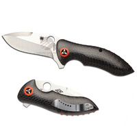 NEW SPYDERCO RUBICON CARBON FIBER G-10 ORANGE PLAIN BLADE KNIFE C187CFP