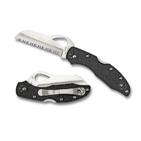 Spyderco Meadowlark 2 Rescue Lightweight Black - Serrated Blade YSBY19SBK2