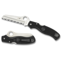 NEW SPYDERCO ATLANTIC SALT LIGHTWEIGHT H1 BLACK SERRATED BLADE KNIFE C89SBK