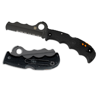 NEW SPYDERCO ASSIST LIGHTWEIGHT BLACK COMBO BLACK KNIFE CARBIDE TIP C79PSBBK