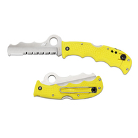 SPYDERCO SALT ASSIST LIGHTWEIGHT YELLOW COMBO BLADE KNIFE YSC79PSYL