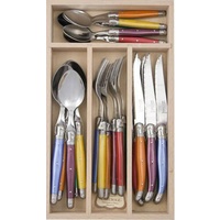 Andre Verdier Laguiole - Debutant Mirror - 24 pc Cutlery Sets - MIXED COLOURS