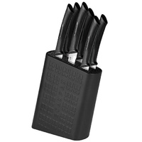 SCANPAN SPECTRUM BLACK 7PC STEAK KNIFE BLOCK SET 7 PIECE 18827