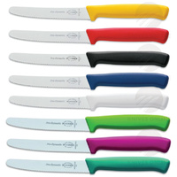 6 x F DICK FDICK MICRO SERRATED UTILITY STEAK TOMATO SAUSAGE KNIVES COLOURS