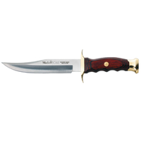 NEW MUELA BOWIE 16 HUNTING FISHING KNIFE - CORAL WOOD HANDLE