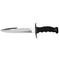 NEW MUELA DEFENDER 19 HUNTING FISHING KNIFE - BLACK RUBBER HANDLE