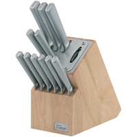 NEW WILTSHIRE 41191 STAINLESS STEEL 12 PIECE PREMIUM KNIFE BLOCK SET W/ SHARPENER