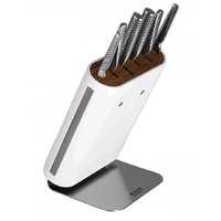 NEW GLOBAL HIRO WHITE 7PC 7 PIECE KNIFE SET STAINLESS STEEL JAPAN
