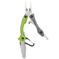 Gerber Crucial Green Multi Tool Multi Plier Carabiner Clip Knife 31000238