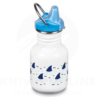 KLEAN KANTEEN KIDS SIPPY 355ML 12OZ SHARKS DRINK BOTTLE BPA FREE
