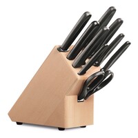 NEW VICTORINOX 9 PIECE KITCHEN CUTLERY KNIFE BLOCK SET 9PC BLACK
