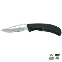 GERBER E-Z OUT SKELETON SERRATED FOLDING KNIFE 46751