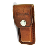 NEW SCHRADE MEDIUM BROWN LEATHER SHEATH YULS1