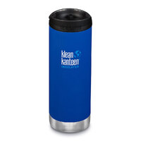 KLEAN KANTEEN TKWIDE 16oz 473ml INSULATED DEEP SURF BLUE W/ CAFE CAP