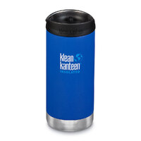KLEAN KANTEEN TKWIDE 12oz 355ml INSULATED DEEP SURF BLUE W/ CAFE CAP
