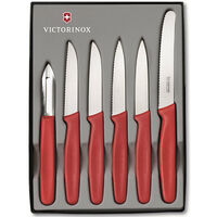 Victorinox 6pc Paring Knife Set 6 Piece Red