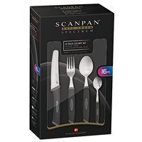 18844 SCANPAN SPECTRUM 16PC KITCHEN CUTLERY SET 16 PIECE | BLACK