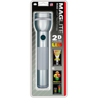 NEW MAGLITE 2D CELL GREY LED FLASHLIGHT ST2D096 MADE IN USA
