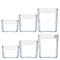 NEW CLICKCLACK 6 PIECE PANTRY SMALL CUBE BOX SET CONTAINER SET AIR TIGHT 6PC