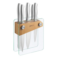 NEW AVANTI TEMPO 6PC KNIFE BLOCK GERMAN STAINLESS STEEL KNIVES 6 PIECE