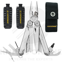 NEW LATEST 2018 LEATHERMAN WAVE PLUS + STAINLESS MULTITOOL + SHEATH + 42 BIT KIT