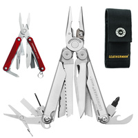 LEATHERMAN WAVE PLUS + STAINLESS MULTITOOL + NYLON SHEATH + SQUIRT RED