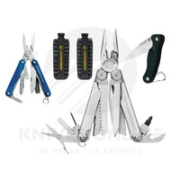 LATEST 2018 LEATHERMAN WAVE PLUS + MULTITOOL + BIT KIT + C33 CRATER + SQUIRT BLU