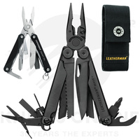 LATEST 2018 LEATHERMAN BLACK WAVE PLUS + MULTITOOL + SHEATH + SQUIRT BLACK
