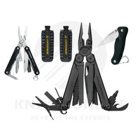 LATEST '18 LEATHERMAN BLACK WAVE PLUS + MULTITOOL + BITKIT + SKELETOOL KNIFE + SQUIRT BLK