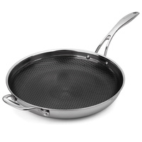 Stanley Rogers Try-Ply Nonstick Matrix Frypan 32cm S/Steel Suits Induction