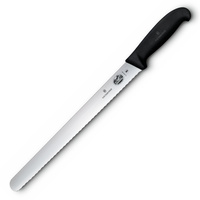 VICTORINOX SLICING CARVING KNIFE 36CM SERRATED FIBROX BLADE 30MM 5.4233.36