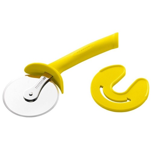 Scanpan Spectrum Soft Touch Pizza Cutter With Sheath - Yellow Colour Brand New