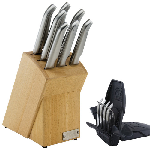 FURI PRO BEECHWOOD 9PC KNIFE BLOCK SET + FURI DIAMOND SHARPENER 41340 **