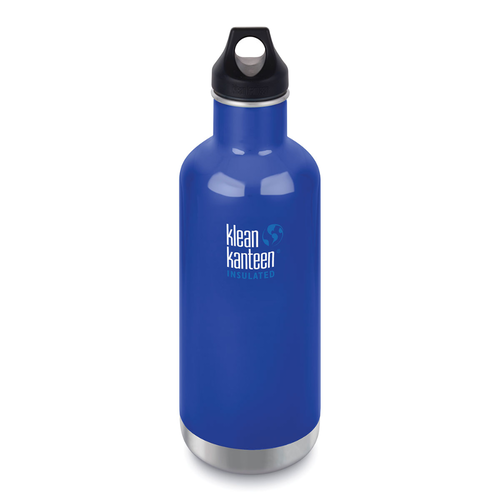 KLEAN KANTEEN CLASSIC INSULATED 32OZ 946ML COASTAL WATERS BLUE BPA FREE WATER BOTTLE 