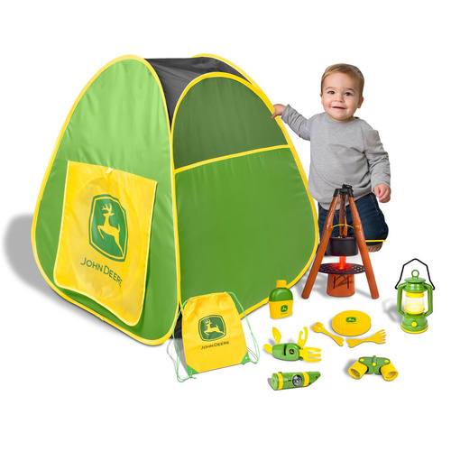 John Deere Pop Up Camping Tent With Accessories 5y+