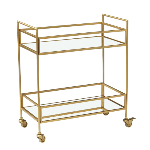Amalfi Fairmont Drinks Trolley Gold 36x71x81cm