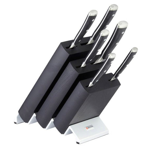 Wusthof Ikon Classic 7pc Knife Block Set Black - Made in Germany