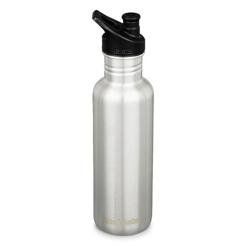 Klean Kanteen Classic 27oz / 800ml Bottle w/ Sport Cap - Brushed Stainless