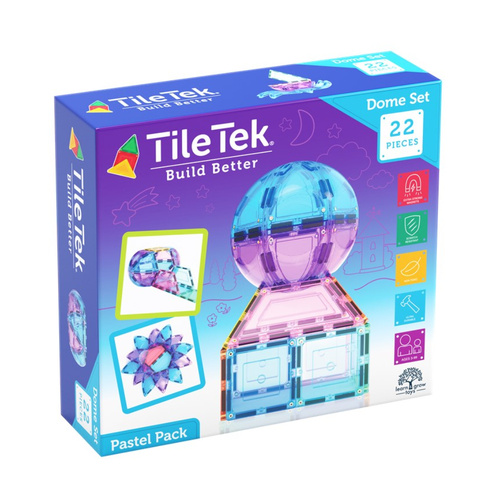 TileTek Tile 22 Piece Pastel Dome Set Age 3+